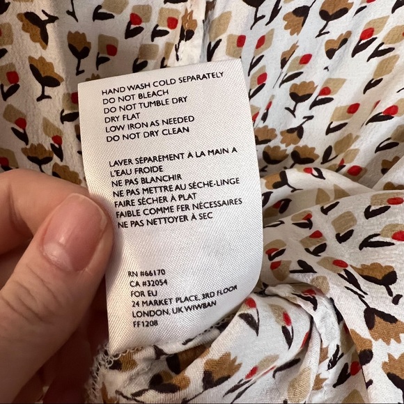 Faithfull the Brand Salvador Top Sabine Floral Print Size Extra Large (US 10) - Picture 13 of 16